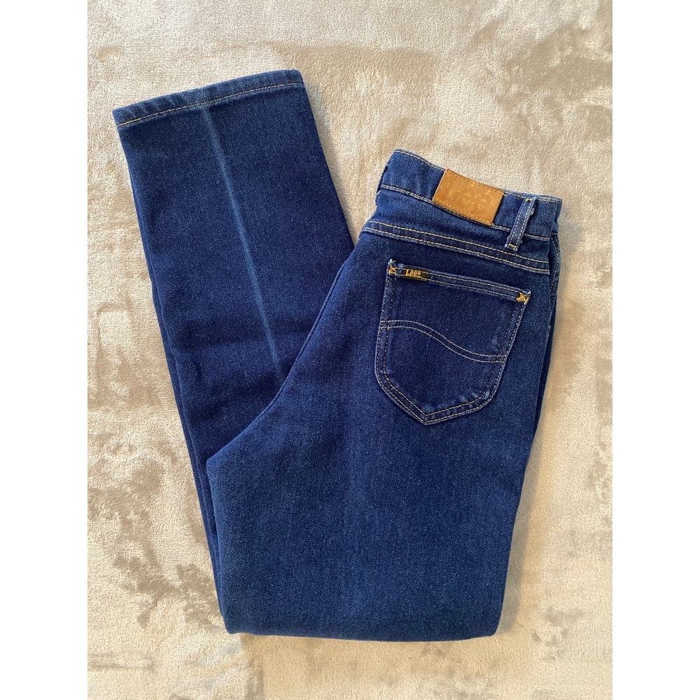 Lee Riders Jeans‎ Sz 16 Long Indigo Blue High Waisted Straight Leg Vintage USA